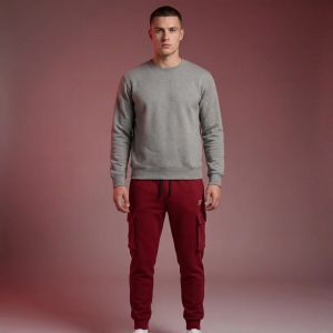 DEPART JOGGING CARGO SLIM HOMME BORDEAU