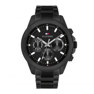 Montre Tommy Hilfiger Lars Black Stainless Steel Geometric Dial