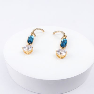 boucle d'oreille pendantes verte