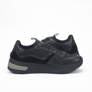 Harmont and Blaine Suede and Fabric Sneakers