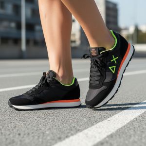 BASKET SUN68 TOM FLUO 11 NERO 