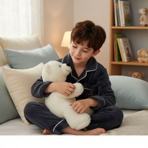 pyjama fourrure gris - yipinfu-