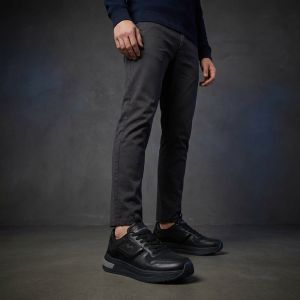 Harmont and Blaine Suede and Fabric Sneakers