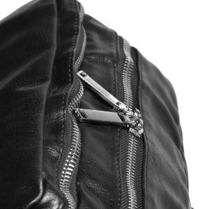 Sac à dos en cuir noir