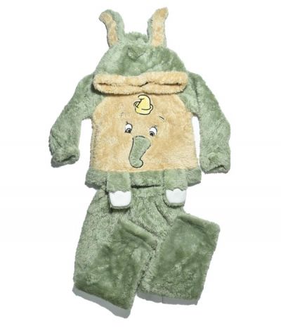 pyjama fourrure vert et beige (motiFe elephant)