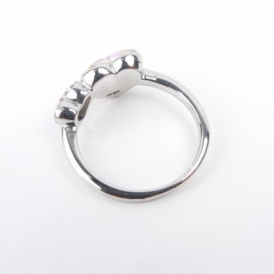 Bague coeur blanc