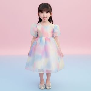 Robe princesse noeud vert pistache  ENFANTS