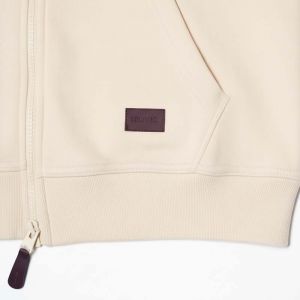 Sweat à capuche zippé homme BEIGE