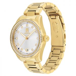 Montre Tommy Hilfiger Gold Steel Silver Dial