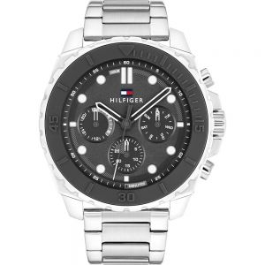 Montre Tommy Hilfiger Morgan Grey Silicone Bezel Chain-Link