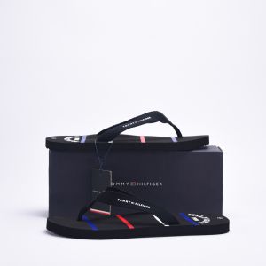 STRIPES FLIP FLOP BLACK