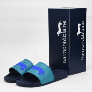 HARMONT AND BLAINE CIABATTA UOMO EVA - LOGO VERDE MARE - BLU  