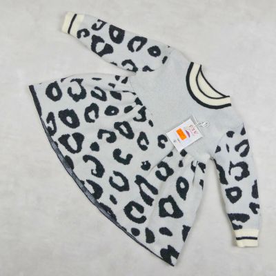 ROBE LEOPARD LAIN GRIS