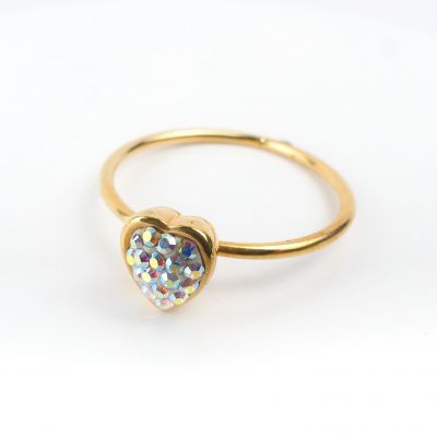 bague fine coeur blanc