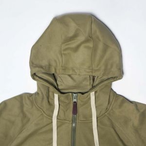 Sweat à capuche zippé homme VERT KHAKI