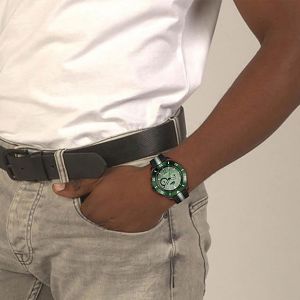 MONTRES Lacoste Toronga Dual Time Date Noir / Vert
