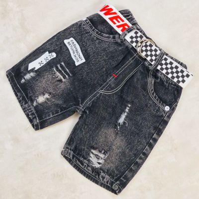 SHORT JEANS NOIR MOTIF FASHIONH BETUHN JKOS