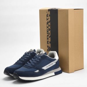 La Martina Low Sneakers Blue Leather