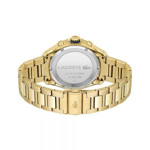 MONTRE lacoste Tiebreaker Chrono Watch - Blue With Gold Plated Bracelet