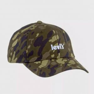 LEVI\'S Camouflage Poster Logo Adjustable Baseball Cap ONE SIZE