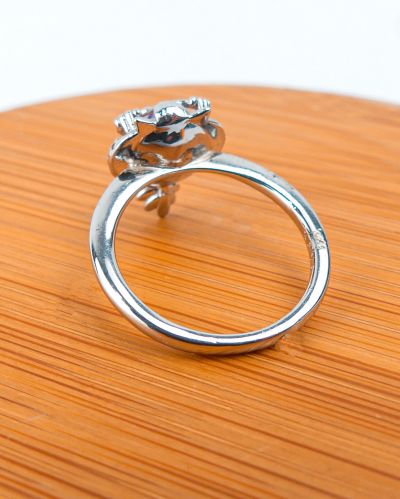  Bague pierre hibou Blue reflé