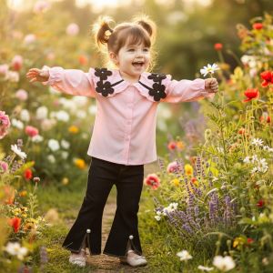 ENSEMBLE rose deux pieces fillette