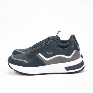 Harmont and Blaine Suede and Fabric Sneakers