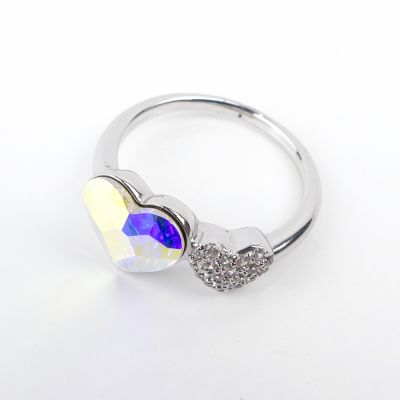 Bague coeur blanc