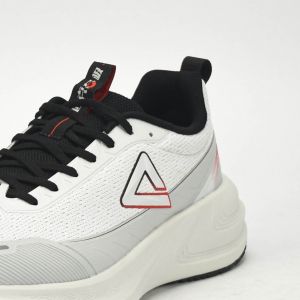 PEAK CUSHION RUNNING SHOES-LT.GREY/BLACK