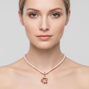 FLOWERY DELICATE CORD NECKLACE