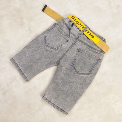 PANTALON GRIS AVEC CEINTURE MARRON