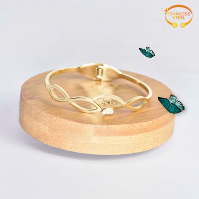 BRACELET PAPILLIONS SUR FEUILLES D'ARBRE