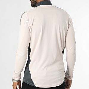 Tee Shirt Manches Longues A Bandes Real Madrid IT5133 Beige Gris