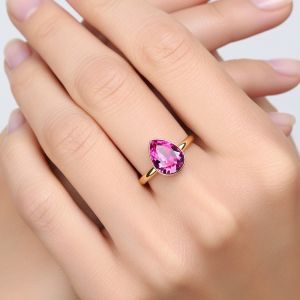 bague goutte rose GM