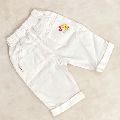 Pantacourt Garcon BLANC MOTIF HI UP 