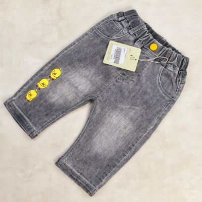 SHORT JEANS noir  MOTIF petits poussins 