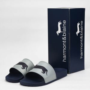 HARMONT AND BLAINE CIABATTA UOMO EVA - LOGO GRIGIO - BLU  