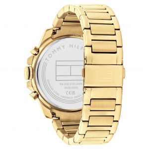 Montre Tommy Hilfiger Gold Steel Black Dial Multi-function
