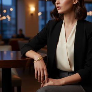 BRACELET PAPILLIONS SUR FEUILLES D'ARBRE