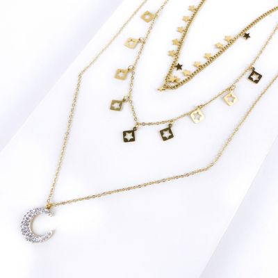 Collier double chaîne n°37