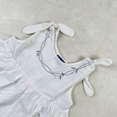 Robe blanche dentelle fillette