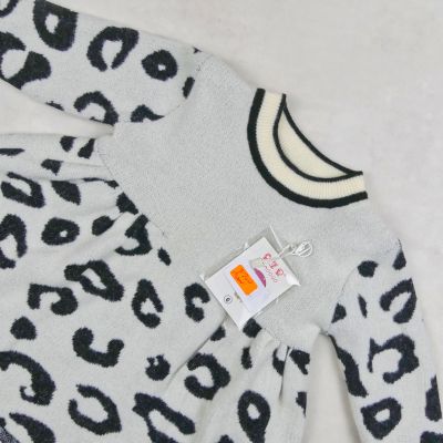 ROBE LEOPARD LAIN GRIS